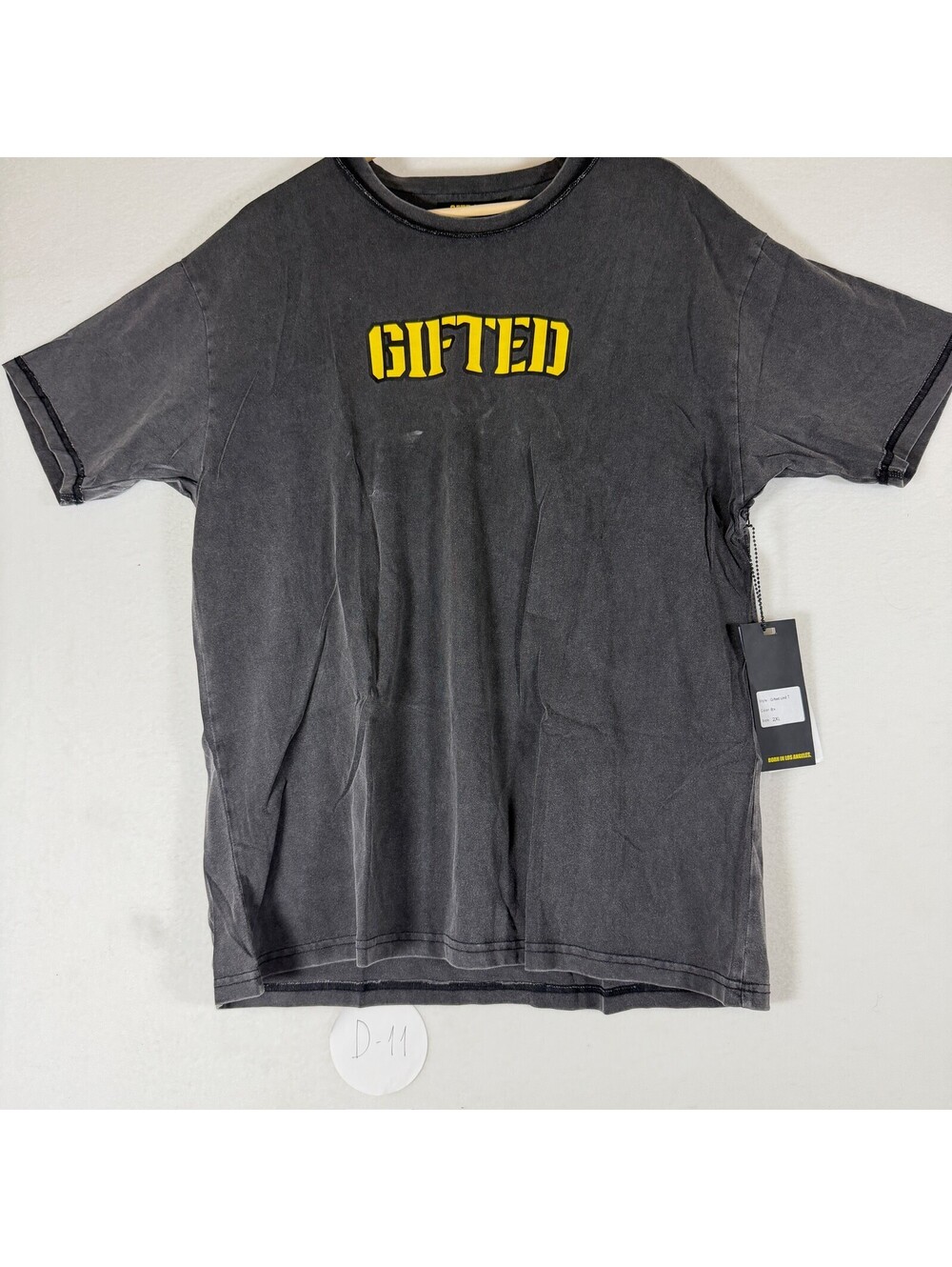 Gifted LA Graphic T-Shirt Men's 2XL Black Short Sleeve Streetwear D-11